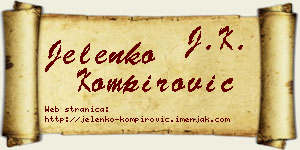 Jelenko Kompirović vizit kartica